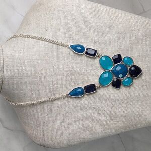 Faceted Resin Bib Style Necklace